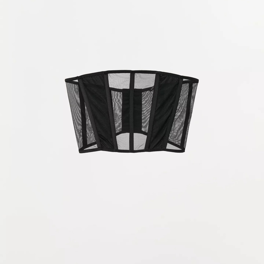 Zara Black Mesh Croset